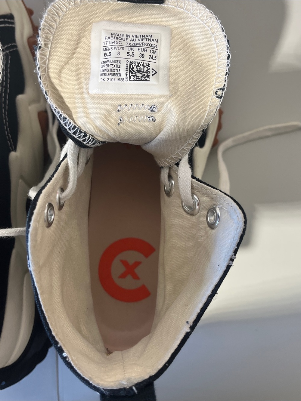 Converse Run Star Motion Black and White High-Top Sneakers - Picture 7 of 14
